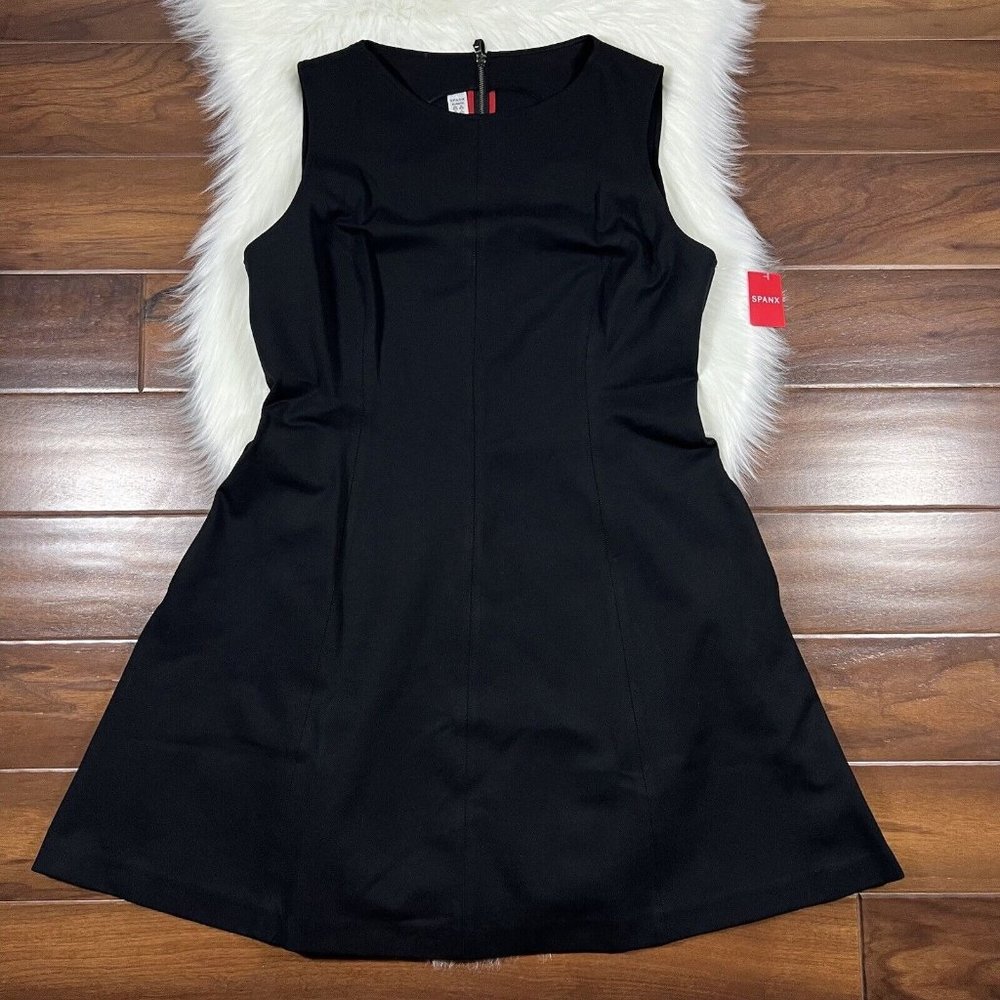 Spanx Size Large Black Perfect Fit & Flare Dress